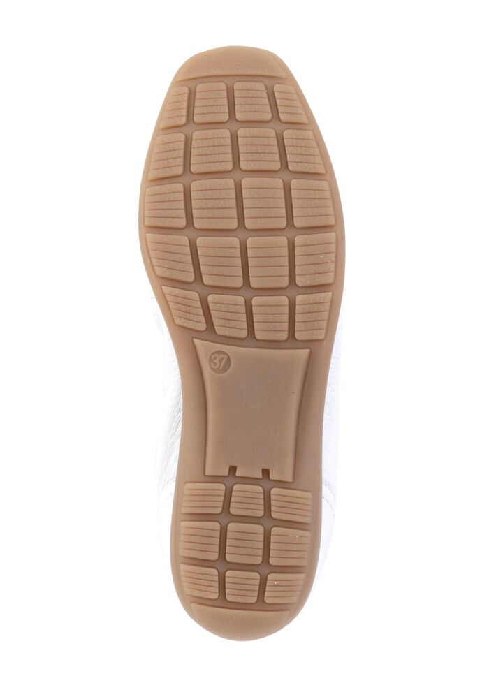 ELENA EDEN, elegante Damen-Slipper, Weite G, mit herausnehmbarem Fu&szlig;bett WEISS