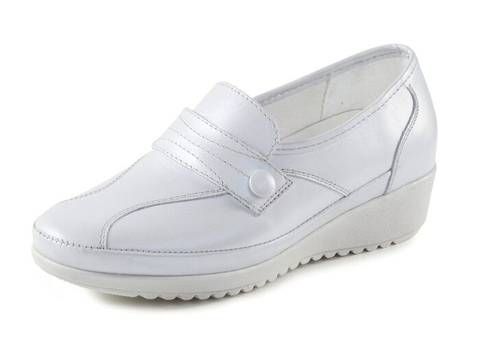 ELENA EDEN Slipper mit Zier-Knopf und Elastikeinsatz 