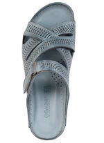 Gemini, sommerliche Damen-Pantoletten, Weite G, aus Leder JEANS