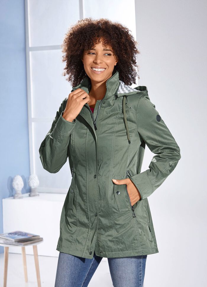 Jacke mit Schub- und Rei&szlig;verschlusstaschen 