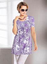 Wundersch&ouml;nes allover gemustertes Longshirt in 2 Farben 