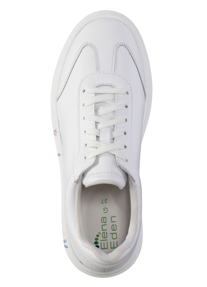 ELENA EDEN Sneaker mit Blumen-Dessin WEISS