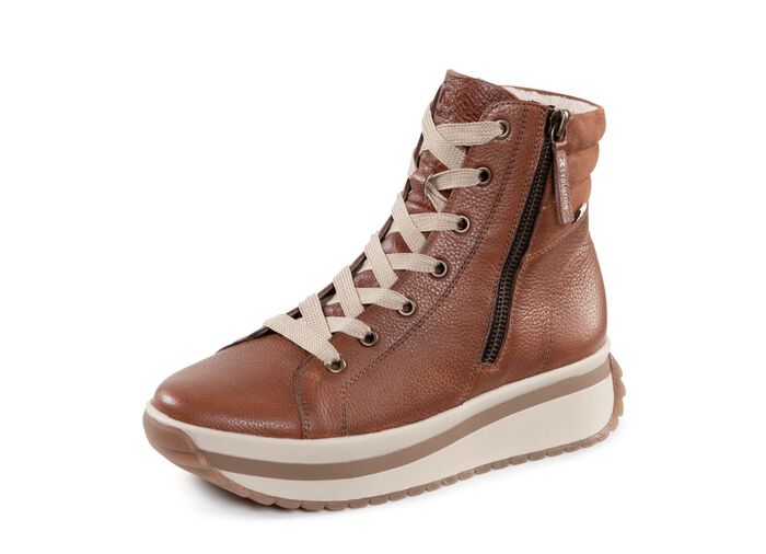 Rieker, trendige Damen-Boots, Winterschuhe, mit herausnehmbarem Fu&szlig;bett BRAUN