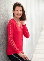 Pullover in weicher leicht glänzender Qualität KIRSCHROT