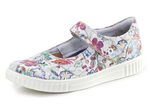 Slipper aus floral bedrucktem Leder ECRU-BUNT