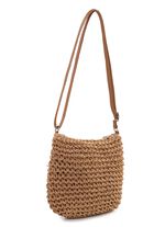 Sommerliche Tasche, Damen, mit verstellbarem Umh&auml;ngeriemen NATURBRAUN