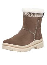 Remonte, gef&uuml;tterte Damen-Stiefeletten, Winterschuhe, Weite G, mit Lammfell BRAUN
