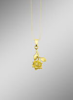 Romantischer Anh&auml;nger Rose, beweglich, mit Struktur 