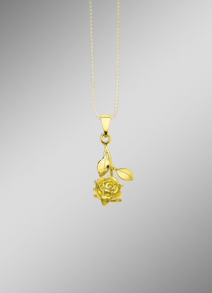 Romantischer Anh&auml;nger Rose, beweglich, mit Struktur 