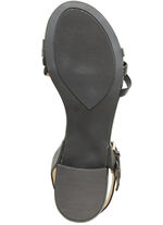 Caprice Sandalette aus teilweise metallisiertem Nappaleder SCHWARZ