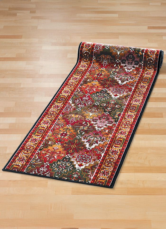 Gewebte L&auml;ufer in Wunschl&auml;nge ROT