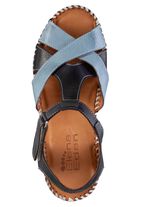 ELENA EDEN Sandalette aus weichem Nappaleder BLAU