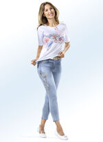 Edel-Jeans mit funkelnden Pailetten HELLBLAU