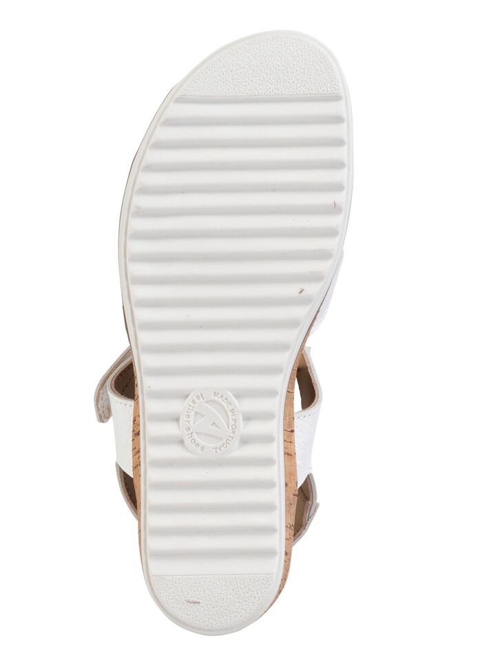 ELENA EDEN, bequeme Damen-Sandalen, Weite H, mit herausnehmbarem Fu&szlig;bett WEISS