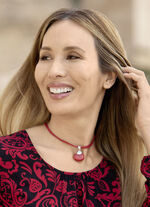 3-reihige Textilkette mit Anhänger  