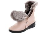 ELENA EDEN, gef&uuml;tterte Damen-Stiefeletten, Winterschuhe, Weite H, mit Lammfell  BEIGE