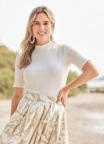 Shirt mit Stehkragen 