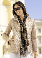 Schal mit Raubtierfell- und Zebradessin 