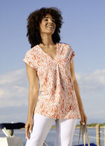 Shirt mit überschnittener Schulterpartie 