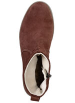 ELENA EDEN Stiefelette aus weichem Veloursleder ZIEGEL