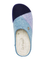 Laurina, klassische Damen-Hausschuhe, Weite H, mit anatomisch geformtem Fußbett BLAU-TÜRKIS