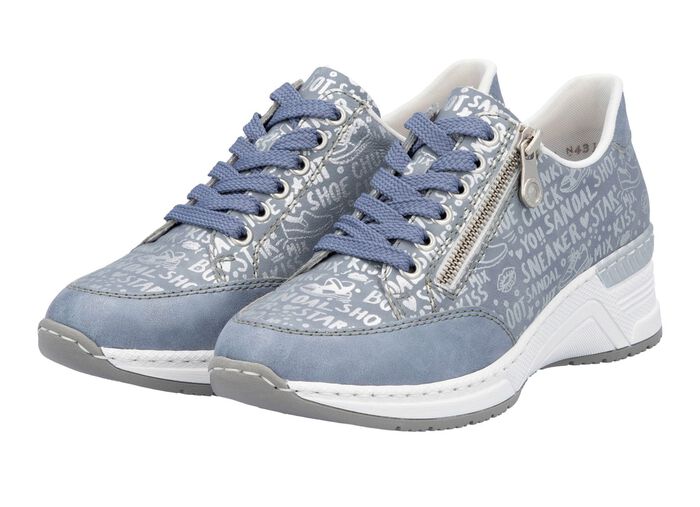 Rieker Schn&uuml;r-Sneaker aus bedrucktem Synthetikmaterial 