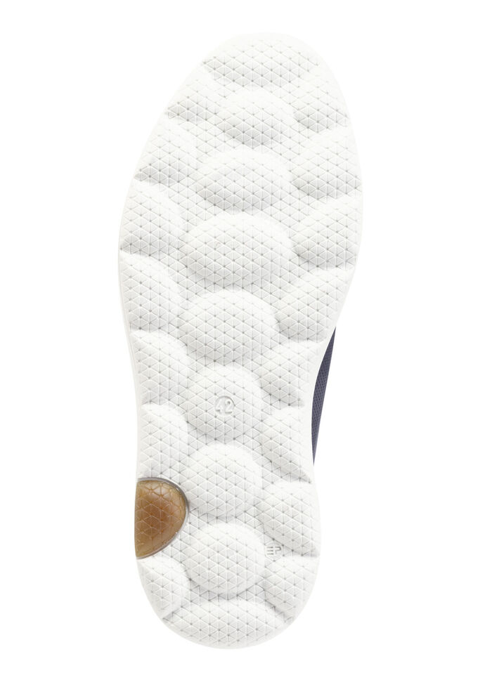 Waldl&auml;ufer Schn&uuml;rschuh aus Nubukleder mit Veloursleder-Bes&auml;tzen DUNKELBLAU-ECRU-BRAUN