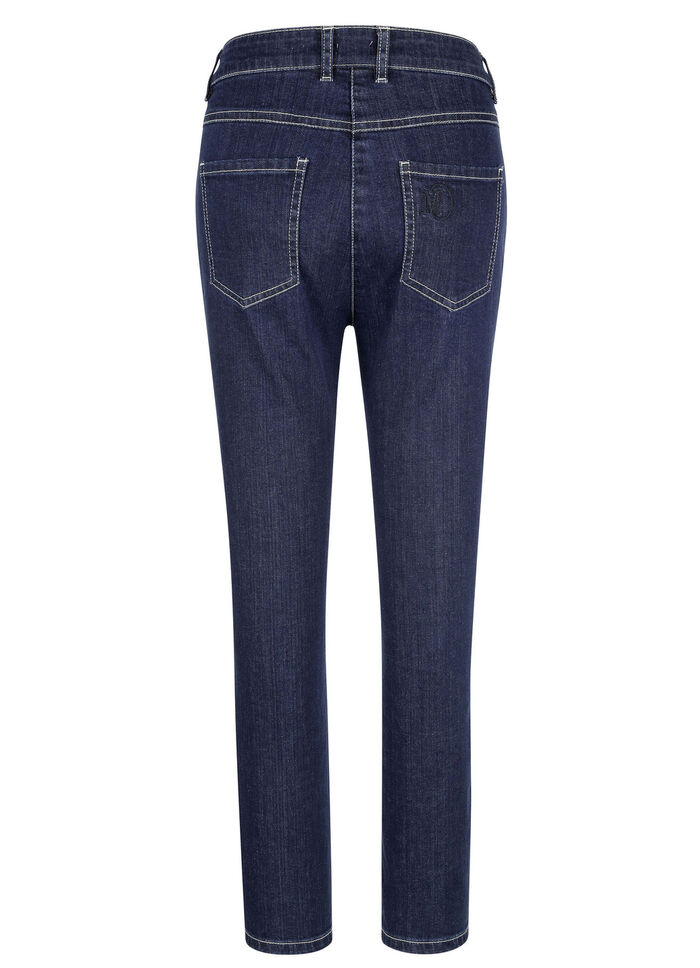 Knöchellange Jeans in 5-Pocket-Form DUNKELBLAU