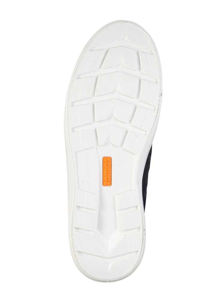 Schn&uuml;rschuh aus weichem Veloursleder MARINE