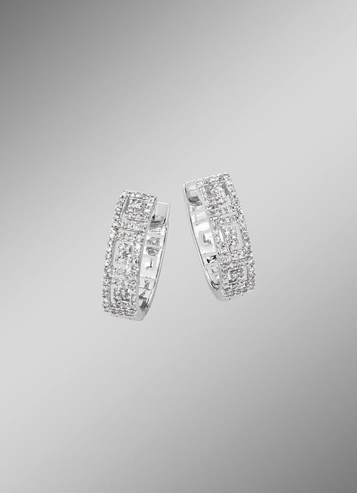 Strahlende Creolen mit Diamanten 