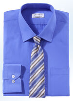 Hemd mit Brusttasche in 5 Farben und 2 &Auml;rmell&auml;ngen MITTELBLAU