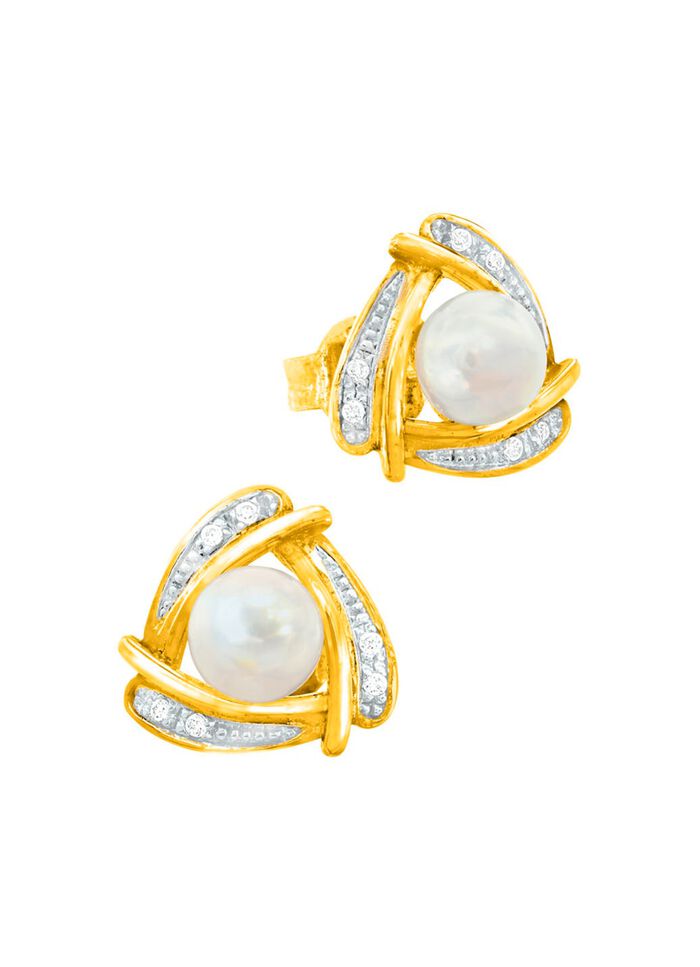 Originelle Ohrstecker mit S&uuml;&szlig;wasser-Zuchtperlen 