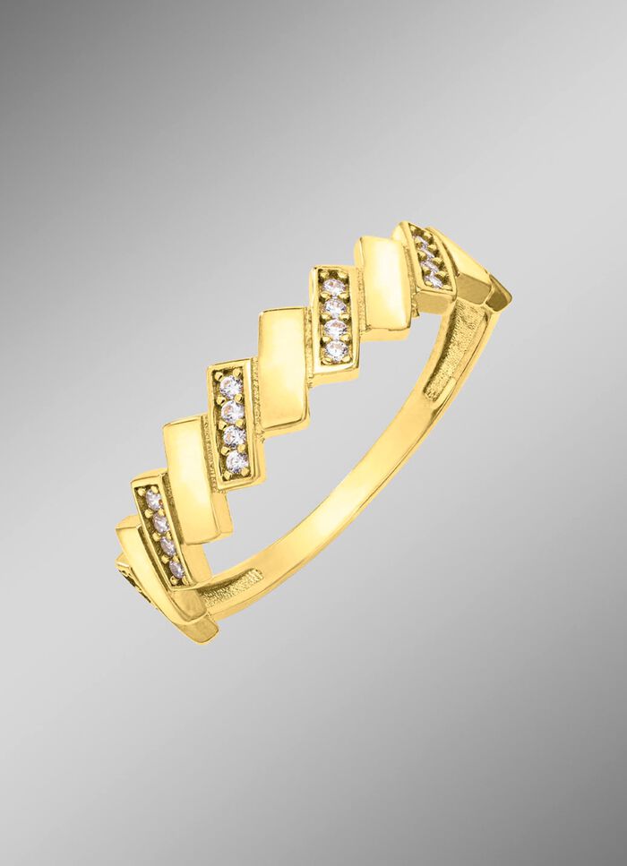 Toller Damenring mit synth. Zirkonia 