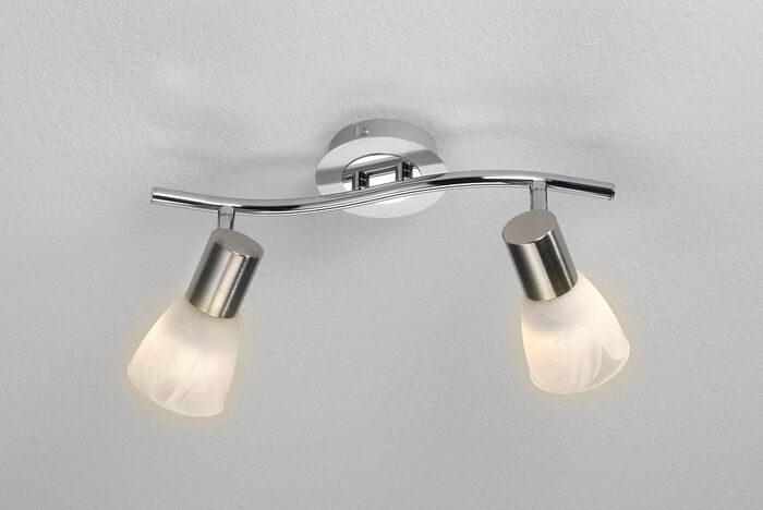 Deckenleuchte aus mattem Metall 