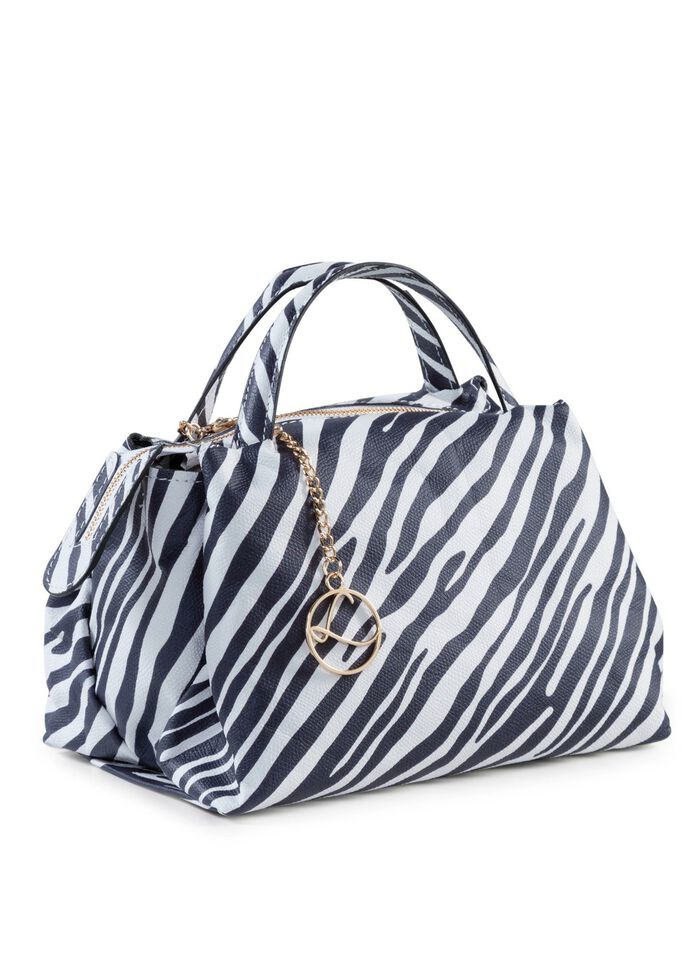 Laurina Tasche mit Zebra-Dessin SCHWARZ-WEISS