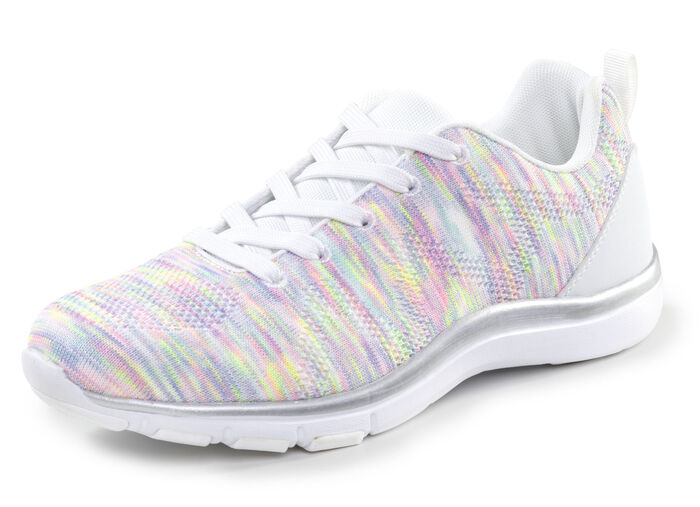 ELENA EDEN, trendige Damen-Sneaker, mit herausnehmbarem Fußbett WEISS-BUNT