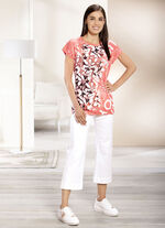 Shirt mit silberfarbenen Flatlocknähten 