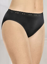 Viererpack Slips mit Elastikspitzenbund 