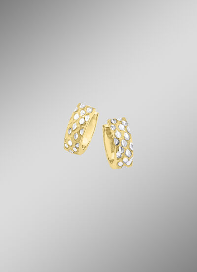 Diamantierte Klappcreolen 