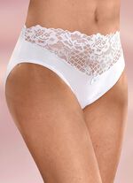 Laurina Viererpack Slips mit elastischer Spitze 