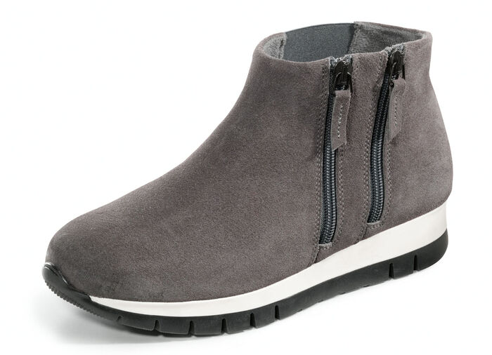 Bootie mit zwei Reißverschlüssen GRAU