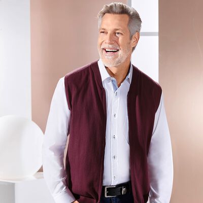 Weste mit durchgehendem Rei&szlig;verschluss in 4 Farben 