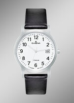 Herrenuhr mit Titangehäuse und Lederband 