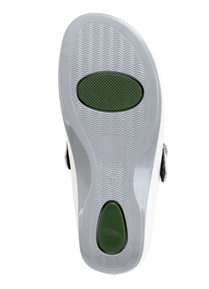 Mubb, klassische Damen-Clogs, Wete H, mit herausnehmbarem Fu&szlig;bett WEISS