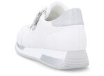 Remonte Schnür-Sneaker mit silberfarben schimmerndem Kontrast-Besatz WEISS