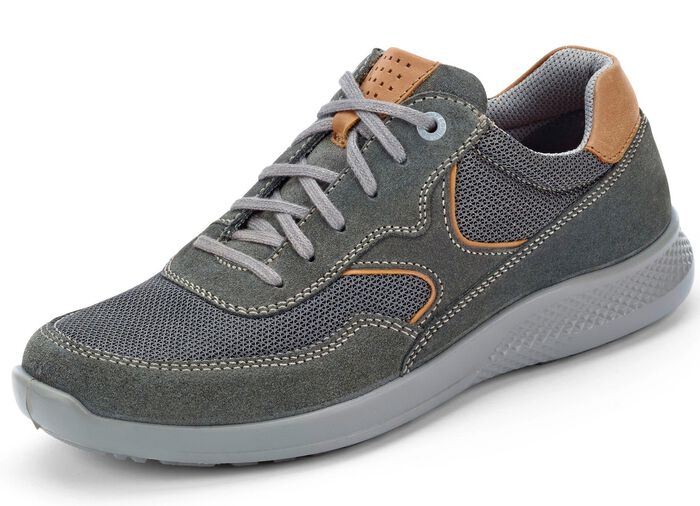 GINO GALANTE, sportliche Herren-Schn&uuml;rschuhe, Weite K, mit herausnehmbarem Fu&szlig;bett STEINGRAU