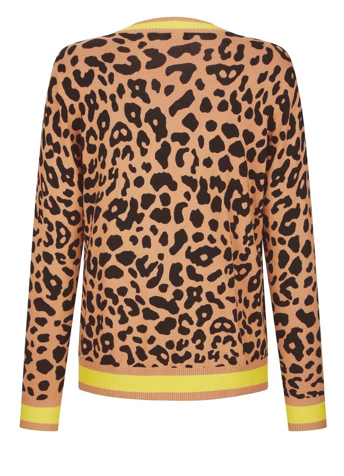 Strickjacke mit Tierfell-Optik 