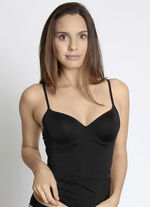 Sassa BH-Hemd mit eingearbeitetem B&uuml;gel-BH SCHWARZ