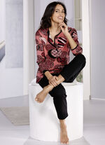 Schlafanzug mit Knopfleiste und langen &Auml;rmeln 