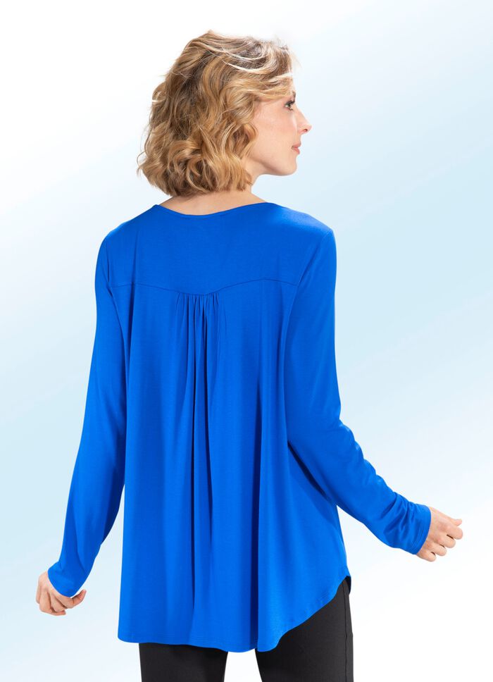 Shirt-Tunika mit rundem Halsausschnitt ROYALBLAU